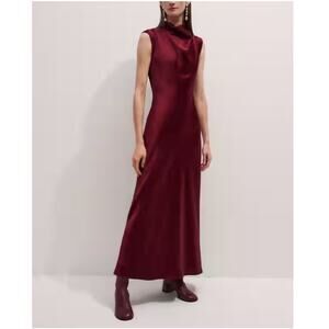 ME+EM Women's Deep Ruby Red Evening Maxi Dress Size 10